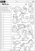 Vorschau - Arbeitsblätter - PETS - Worksheets (Arbeitsblätter Bundle) - Seite 1