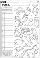 Vorschau - Arbeitsblätter - PETS - Worksheets (Arbeitsblätter Bundle) - Seite 2