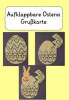 Vorschau - Mal- und Bastelvorlagen - Aufklappbares Osterei als Grußkarte - Deckblatt