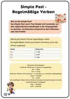 Vorschau - Merkblätter - Simple Past - Regelmäßige Verben Merkzettel - Deckblatt