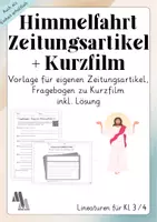 Vorschau - Arbeitsblätter - Himmelfahrt: Erklärfilm und Kreativaufgabe - Deckblatt