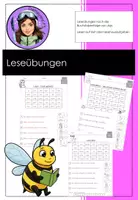Vorschau - Arbeitsblätter - Leseübungen -h bis Vv - Lesen mit Silben und Sätzen - Deckblatt