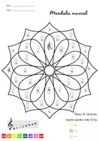 Vista previa - Manualidades / Dibujos para colorear - Mandala musical - Escala de Do (CAT) - página 1