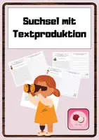 Vorschau - Arbeitsblätter - Suchsel mit Textproduktion / Reizwortgeschichte / Vertretung - Deckblatt