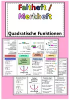 Vorschau - Merkblätter - Buddy-Book / Merkheft/ Faltheft: Quadratische Funktionen (editierbar) - Deckblatt