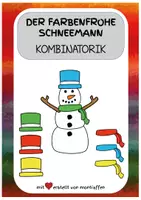 Vorschau - Arbeitsblätter - Kombinatorik Schneemann - Deckblatt