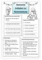 Vorschau - Arbeitsblätter - Übungsaufgaben: Komma / Kommasetzung / Kommaregeln (inkl. Lösung) - Seite 1