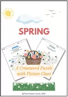Vorschau - Spiele - Spring : A Crossword Puzzle with Picture Clues - Deckblatt