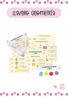 Vista previa - Tarjetas / Manipulativos - Llavero de Geometría - Material colaborativo - Portada