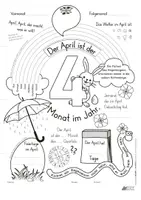 Vorschau - Arbeitsblätter - April - Steckbrief mit EXTRA verstecktem witzigen EASTER-EGG!! - Seite 1