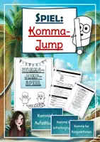 Vorschau - Spiele - Spiel: Komma-Jump (didaktisches Warm-Up-Spiel mit Spielkarten zur Kommasetzung) - Deckblatt