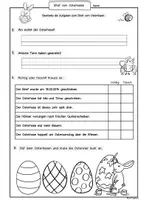 Vorschau - Arbeitsblätter - Ostern Klasse 2, 3, Brief vom Osterhasen, Lesetext, Abschreibtext, Rechtschreibung, Groß- und Kleinschreibung - Seite 3