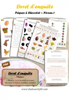 Aperçu - Apprentissages en autonomie - Livret d'enquête - Pâques & Chocolat - Niveau 1 - Page de couverture