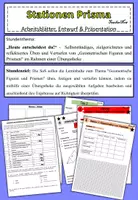 Vorschau - Stundenentwürfe - Unterrichtsbesuch: Stationen/Lerntheke Prisma (UB, Entwurf, Lehrprobe) - Deckblatt