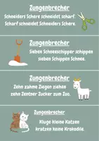Vorschau - Arbeitsblätter - Zungenbrecher (Karten) - Seite 1