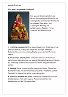 Vorschau - Arbeitsblätter - gesunde Ernährung Text Aufgaben Lösung - Seite 1