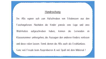 Vorschau - Arbeitsblätter - Zwei Wahrheiten - eine Lüge Fasching - Seite 2