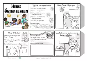 Vorschau - Arbeitsblätter - Ferienreflexion Leporello Osterferien Klasse 4/5 Ostern - Seite 2