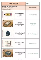 Vorschau - Arbeitsblätter - WORKSHEET: WHOSE & POSSESSIVE PRONOUNS - Seite 1