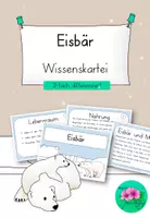 Vorschau - Aufgabenkarten - Eisbär-Wissenskartei - 3-fach differenziert + Arbeitsheft - Deckblatt