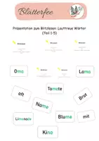 Vorschau - Präsentationen/Tafelbilder - Präsentation zum Blitzlesen: Lauttreue Wörter Teil 1-5 - Deckblatt