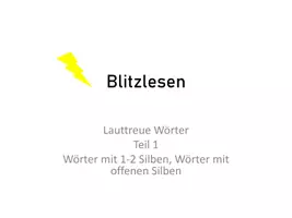 Vorschau - Präsentationen/Tafelbilder - Präsentation zum Blitzlesen: Lauttreue Wörter Teil 1-5 - Seite 3