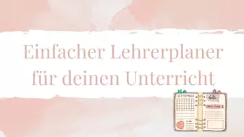 Vorschau - Anderer Materialtyp - Einfacher Planer für deinen Unterricht - Deckblatt
