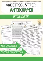 Vorschau - Arbeitsblätter - Antikoerper Physik Arbeitsblätter mit Lösungen Lesetext - Deckblatt