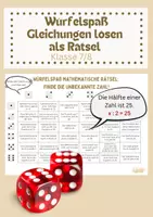 Vorschau - Spiele - Würfelspaß Gleichungen lösen als Rätsel Klasse 7/8 - Deckblatt