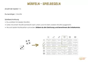 Vorschau - Spiele - Würfelspaß Gleichungen lösen als Rätsel Klasse 7/8 - Seite 2
