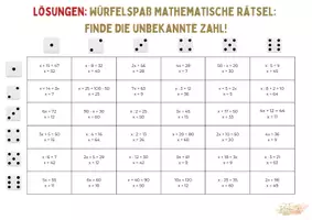 Vorschau - Spiele - Würfelspaß Gleichungen lösen als Rätsel Klasse 7/8 - Seite 3
