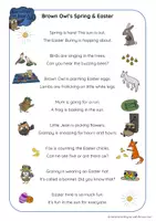 Προεπισκόπηση - Φύλλα εργασίας - Brown Owl's Spring & Easter - STORY WALK & POEM - Σελίδα 1