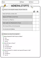 Vorschau - Arbeitsblätter - Mineralstoffe Biologie Arbeitsblätter mit Lösungen Lesetext - Seite 2