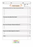 Vorschau - Arbeitsblätter - Vokabeltest_französisch_blanko - Deckblatt