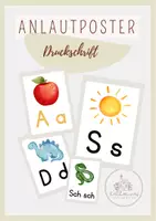 Vorschau - Poster - Anlautplakate in Druckschrift - Deckblatt