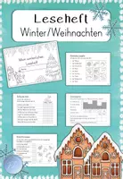 Vorschau - Arbeitsblätter - Leseheft - Winter / Weihnachten (2. - 3. Klasse) - Deckblatt