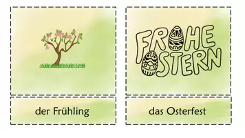 Vorschau - Bildkarten - Wort & Bildkarten Frühling und Ostern DaZ/DaF - Seite 1
