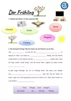 Vorschau - Arbeitsblätter - Der Frühling Arbeitsblatt DaZ/Vertretungsstunde - Seite 1