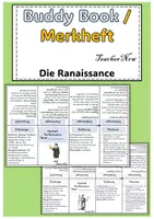 Vorschau - Merkblätter - Buddy-Book/ Faltheft / Merkheft - Renaissance (editierbar) - Deckblatt