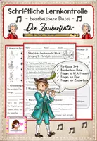 Vorschau - Test - Lernkontrolle: Die Zauberflöte von Wolfgang Amadeus Mozart (bearbeitbar) - Deckblatt