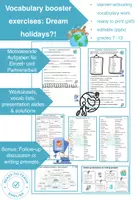 Vorschau - Arbeitsblätter - Dream holidays?! Vocabulary-booster exercises - Deckblatt