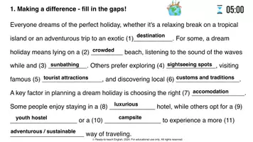 Vorschau - Arbeitsblätter - Dream holidays?! Vocabulary-booster exercises - Seite 2