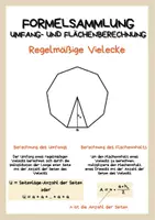 Vorschau - Arbeitsblätter - Umfang- und Flächenberechnung - Regelmäßige Vielecke - Kompakt - Seite 1
