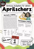 Vorschau - Arbeitsblätter - Aprilscherz - Freebie zum 1. April in der Klasse - Deckblatt