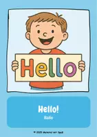 Vorschau - Bildkarten - Greetings & Self-Introduction | Flashcards - Seite 1
