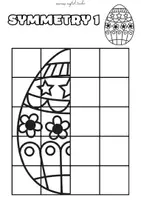 Vista previa - Manualidades / Dibujos para colorear - EASTER SYMMETRIES FOR PRIMARY STUDENTS - página 2