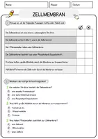 Vorschau - Arbeitsblätter - Zellmembran Biologie Arbeitsblätter mit Lösungen Lesetext - Seite 2