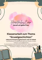 Vorschau - Klassenarbeiten - Klassenarbeit Gruselgeschichte 6 - Deckblatt