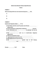 Vorschau - Klassenarbeiten - KLN im Fach Deutsch zum Thema Sprachformen des Deutschen - Deckblatt