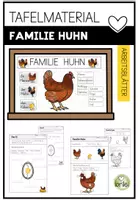 Vorschau - Arbeitsblätter - Familie Huhn - Tafelmaterial - Arbeitsblätter - Deckblatt